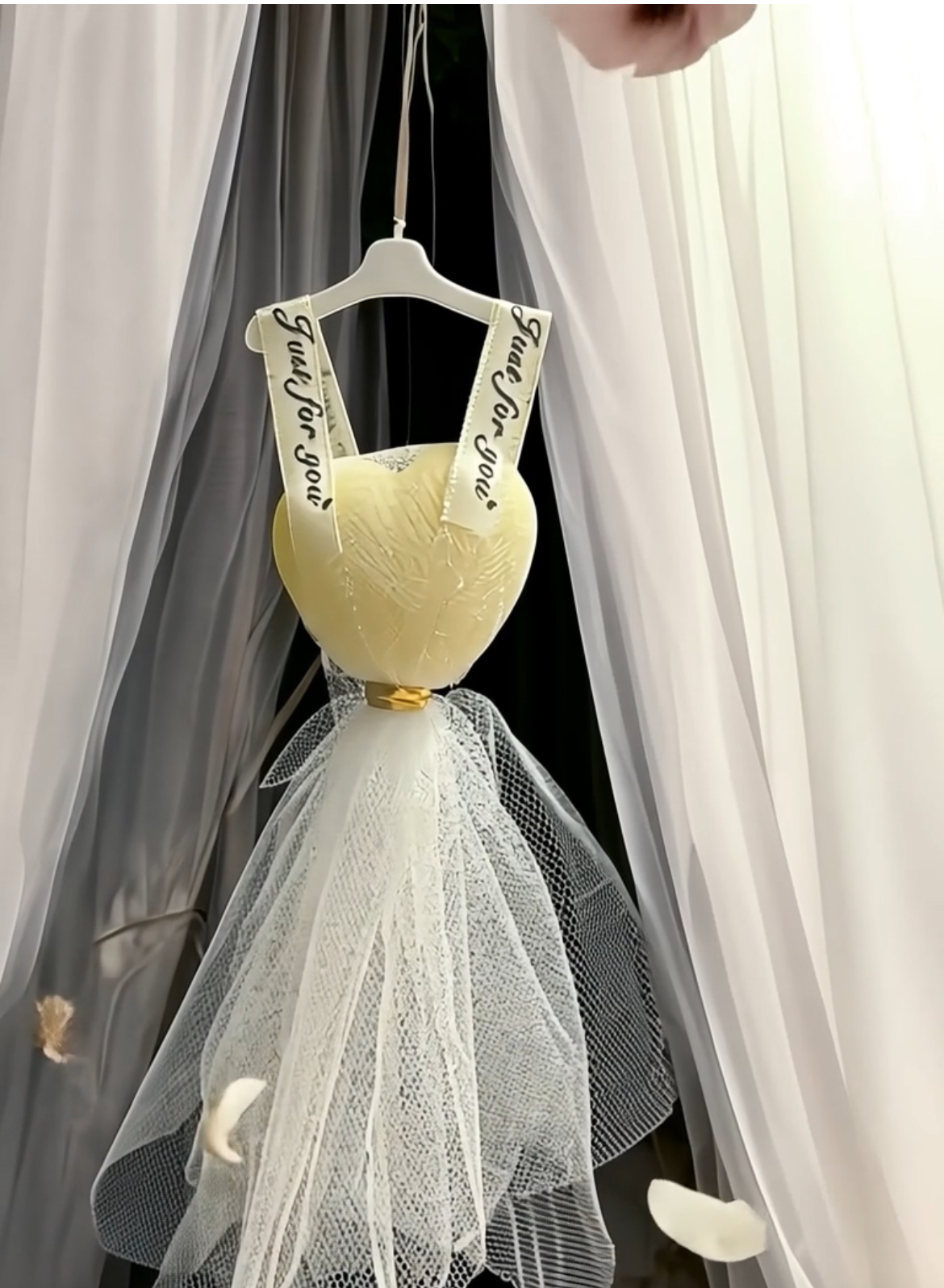 💍 Bridal Dress Candle – “Just For You” Edition
