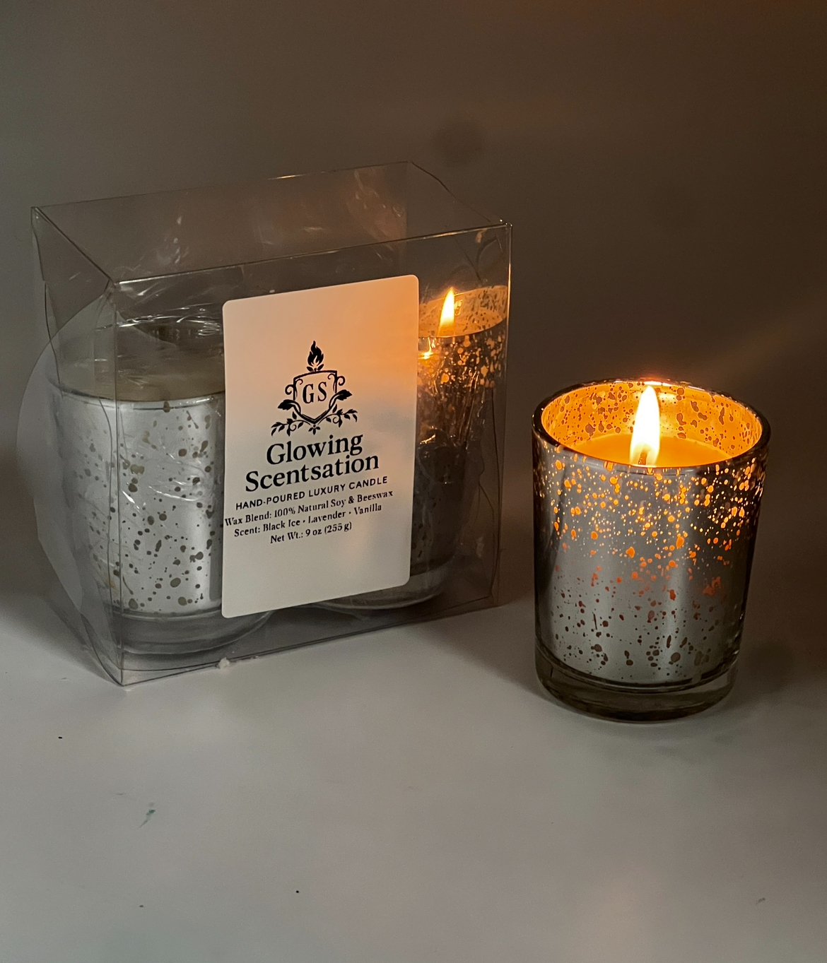Silver Glow Candle