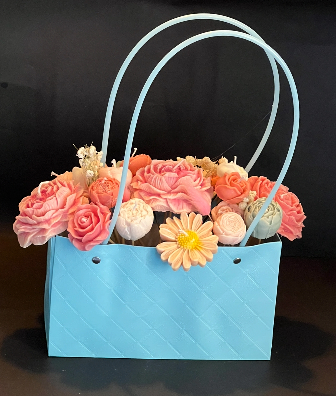 Bloom Bag Candle Bouquet – Blush Garden