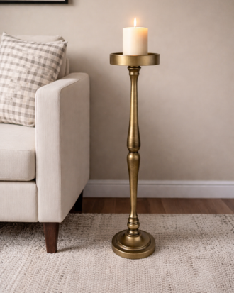 Golden Glow Floor Candle Stand